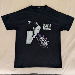 Olivia Rodrigo Guts World Tour 2024 Black T-Shirt